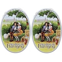 Anis de Flavigny – Authentische Anisbonbons 2 ovale Dosen mit Anisaroma | 2 x 50 g handwerklicher Genuss