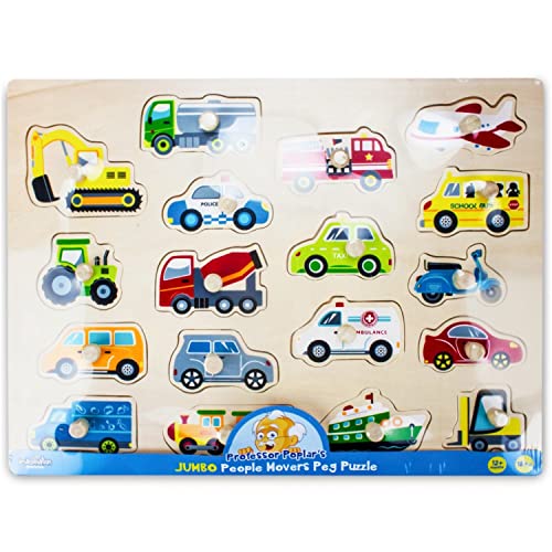 Professor Poplar's Jumbo People Movers Peg Puzzle (18Pcs.) By Imagination Generation #TOP6