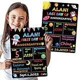 BeYumi Panneau de tableau noir en bois avec inscription First and Last Day of School 35,1 x 24,9 cm double face inscription My 1st Day of School accessoire photo pour la rentrée scolaire