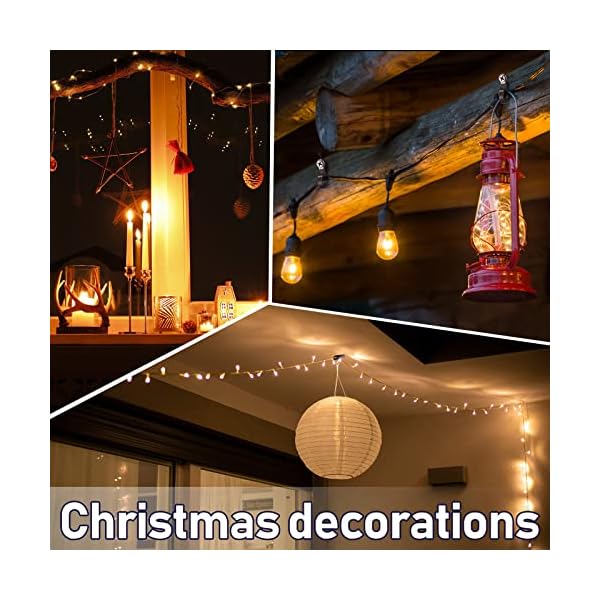 Zhengmy 120 sets christmas light hanger hooks outdoor light hangers hanger wall patio hooks with screw hooks for outdoor string lights for garage party outdoor easy release wire and fairy led lights - image 6