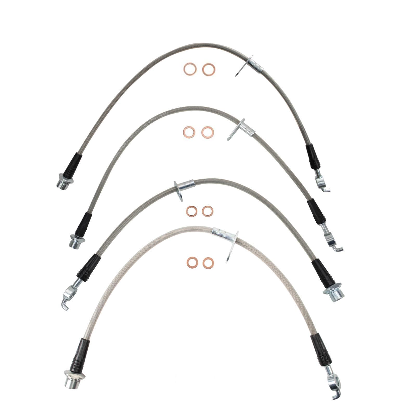 TRQ Performance Front and Rear Brake Hose Set