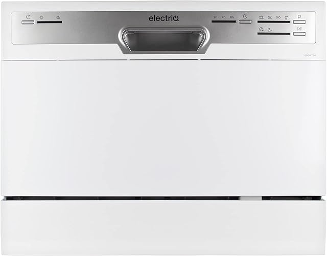 electriQ 6 Place Freestanding or Integrated Table Top Dishwasher - White