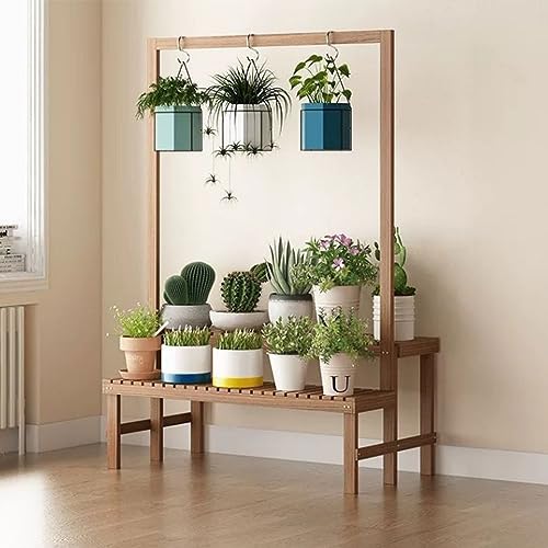 Étagère multicouche pour balcon en bois idéal pour orchidées