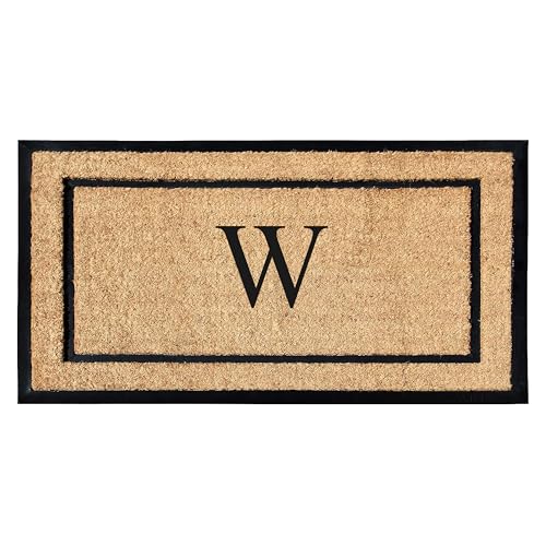 A1HC Large Monogrammed Coir & Rubber Mat