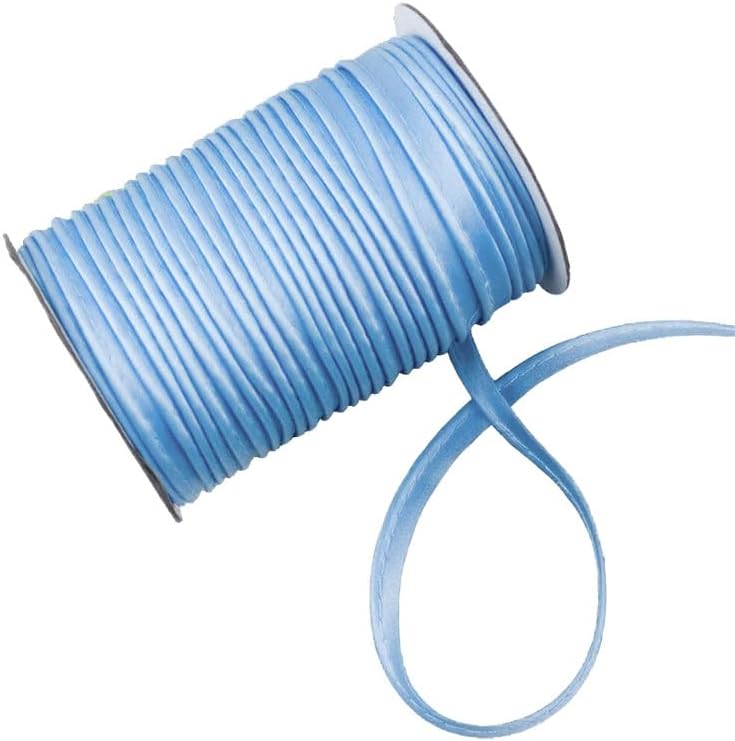 60M Light Blue Polyester Piping Trim 1CM Wide Polyester Piping Tape Cord for Edge Sewing Craft Binding