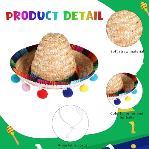 Disfraz Mexicano para Perro Pequeño con Sombrero y Accesorios miniatura 3