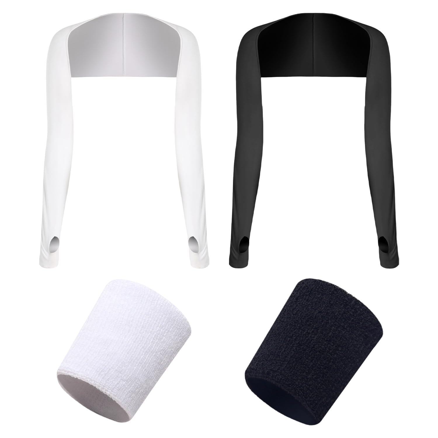 2 Pieces Of Shawl Sleeves, 2 Pieces Of Wrist Guards, Integrated Shawl Sleeves, Sun Protection Sleeves, Ice Silk Shawl Arm Sleeves, Breathable And Cool Arm Sleeves, Summer Sun Protection Sleeves