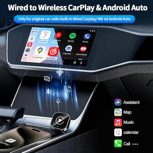 ABEAUROOSE Wireless CarPlay Adapter, Wired to Wireless for CarPlay, Mini USB Design Car Play Adapter, Plug and Play, Stable Connection - image 2
