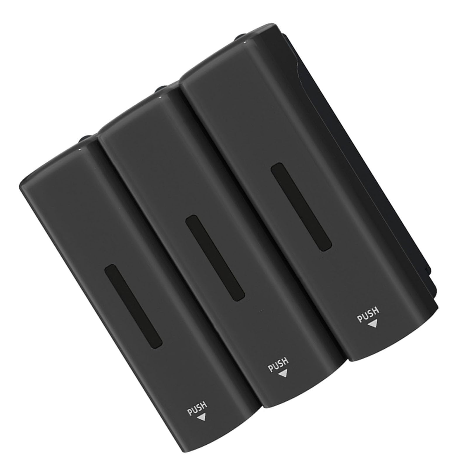 Dispensador de jabón Manual de 3 cámaras, Montaje en Pared, Bomba a Prueba de Fugas, Apertura Amplia para hoteles, hogares, cocinas, Capacidad de 3 x 350 ml (Gris)