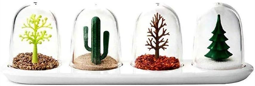 Glass Seasoning Bottle, Kitchen Seasoning Jar Lovely Table Seasoning Bottle Sugar Bowl Salt Shaker Set