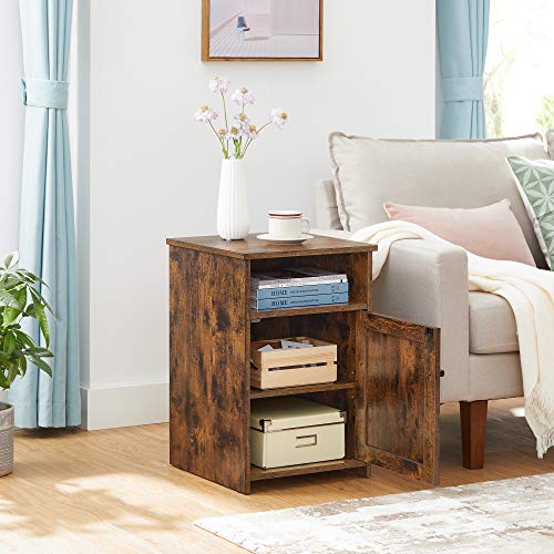 VASAGLE Comodino, Tavolino con 1 Ripiano Aperto e