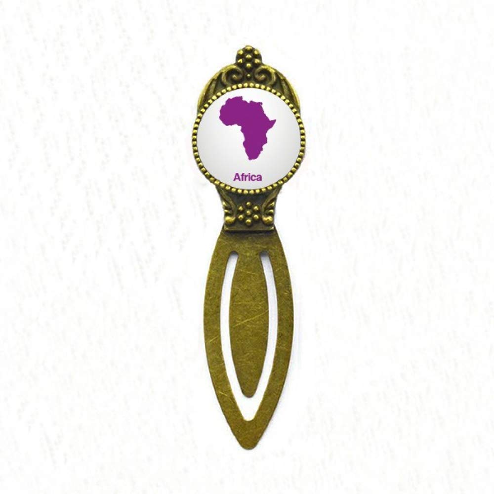 Marque-page Afrique violet rétro signet de livre vintage en métal