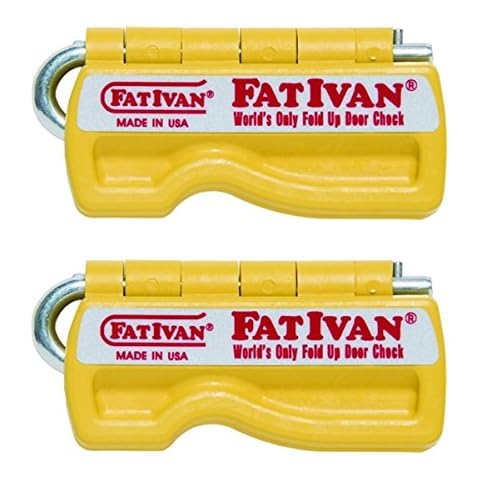 The Original Fat Ivan Fold Up Doorstop Wedge with Magnet Yellow (Pack of 2) Cover