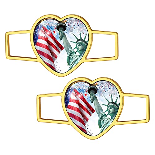 FindChic Sports Football/Baseball/Volleyball/Basketball Shoelace Decoration Buckle Charms for Sneakers Stainless Steel Customized Photo/Heart Birthsto