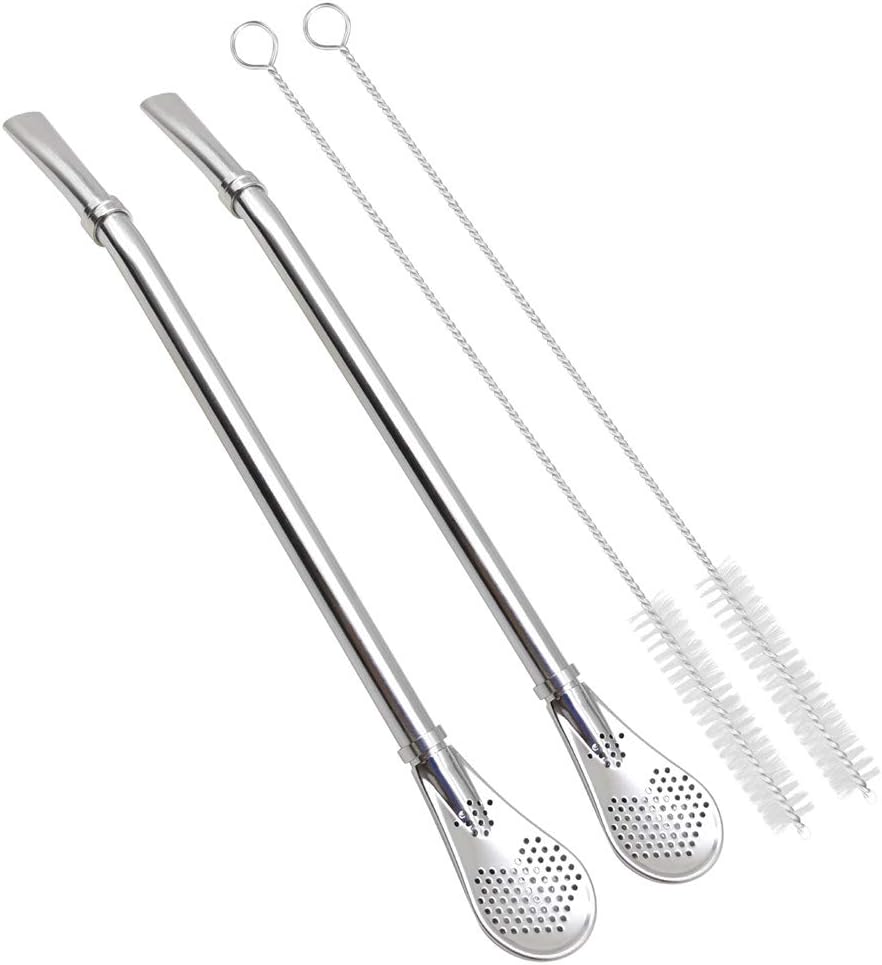 Yerba Mate Bombilla Filter Straws - 7.5 inches