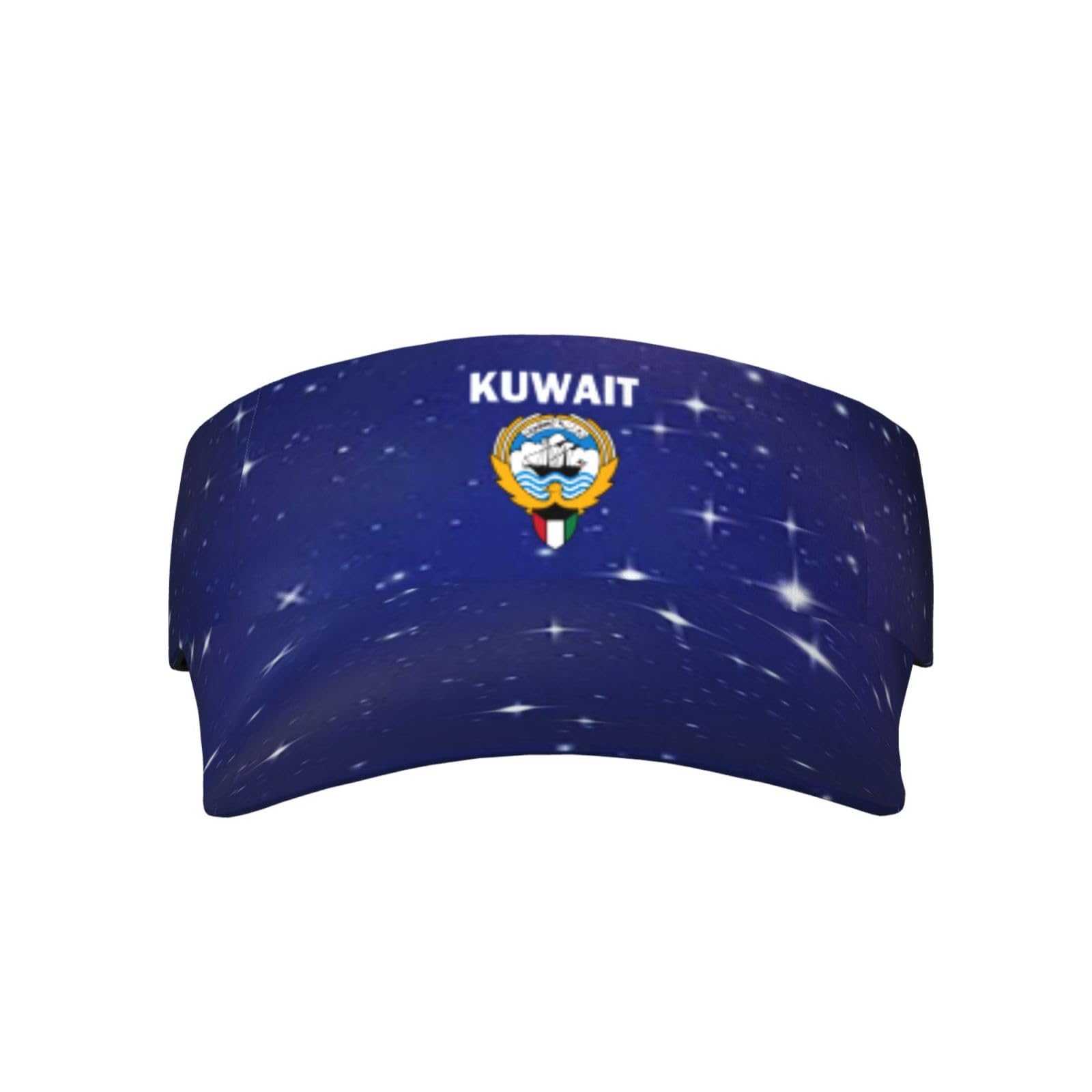 Joisbs Kuwait Coat of Arms Flag Unisex Sun Visor Cap - Ultimate UV Protection for Stylish Outdoor Fun Black