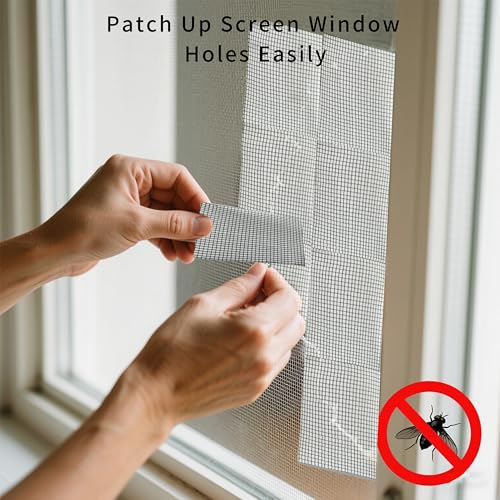 FloraVigo fliegengitter reparatur set, Fliegennetz, selbstklebendes Fliegengitter-Reparaturband, Klebeband, Fliegennetz, starke Haftung, wasserdicht, langlebig, 5 cm x 2 mr (Grau)