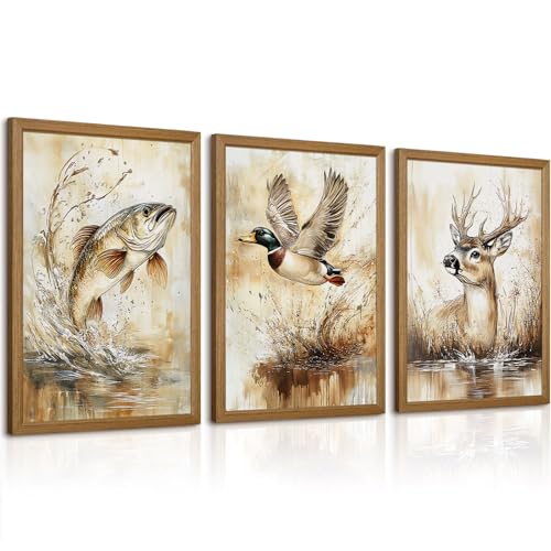 Vintage Animal Wall Art Baby Boy Room Canvas Wall Decor
