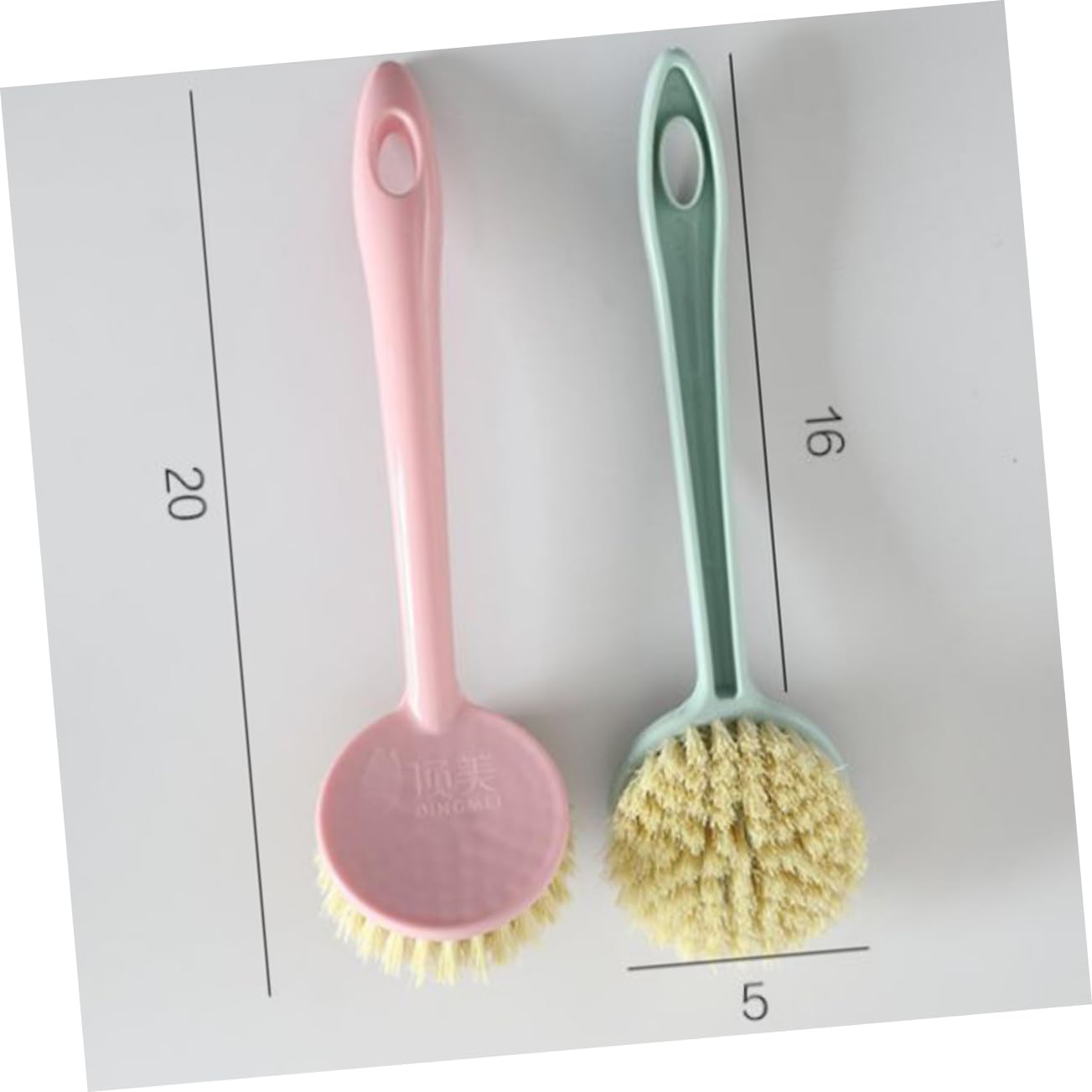 MAGICLULU Juego De 3 Cepillos De Cocina con Mango De Plástico Resistente para Limpieza Y Lavado A Fondo De Platos (2 Unidades)