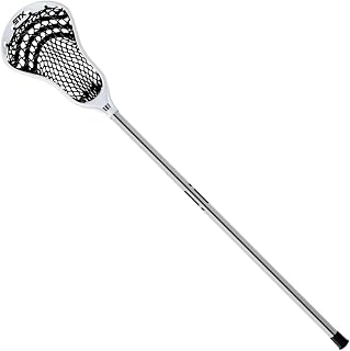 STX Stallion 50 Youth Lacrosse Complete Stick - Beginner Forgiving Head, 39" Easy Handling Shaft, Platinum/White