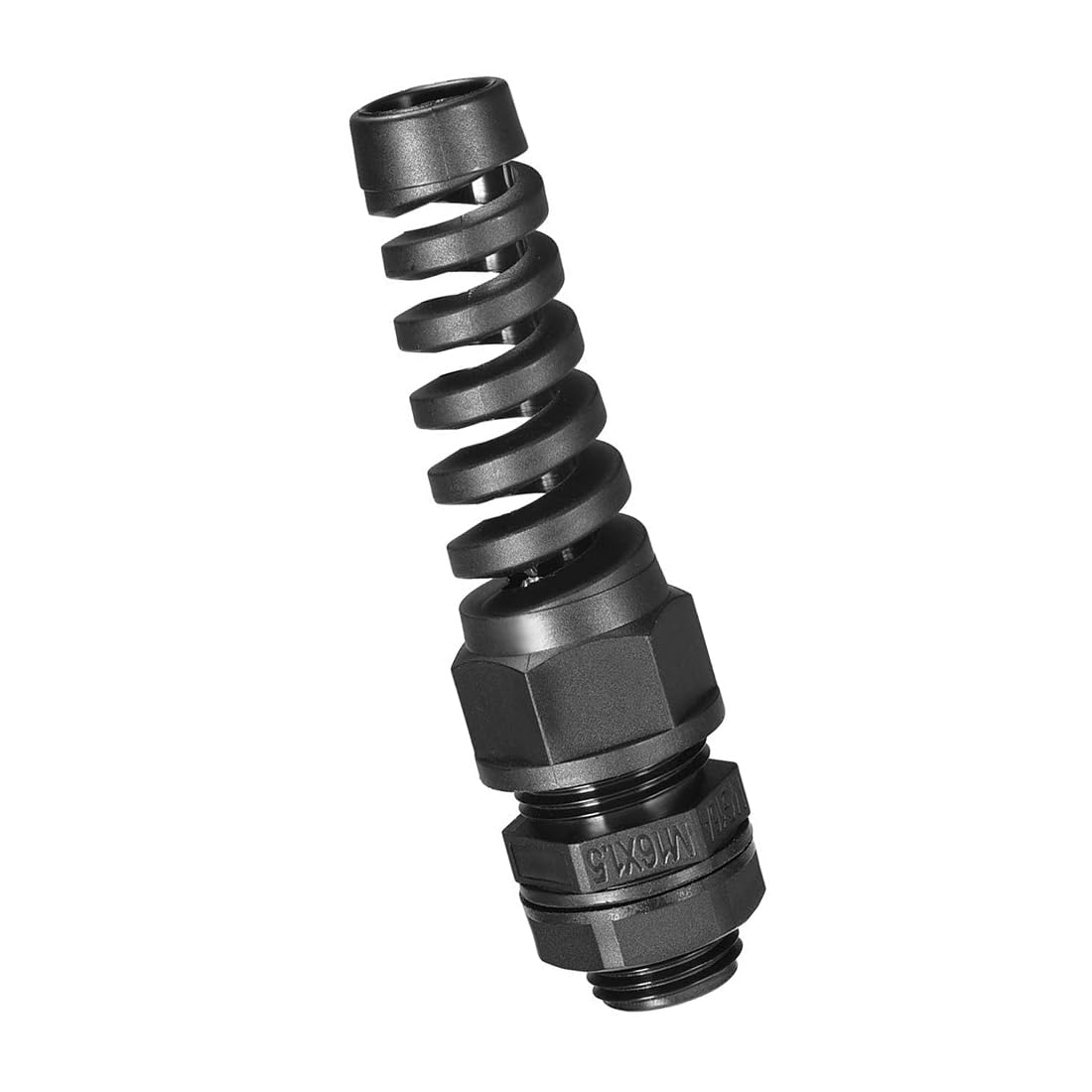 Unifizz 1 Pcs M16 Cable Gland 4-8mm Wire Hole Waterproof Nylon Connector with Bend Protection and Locknut