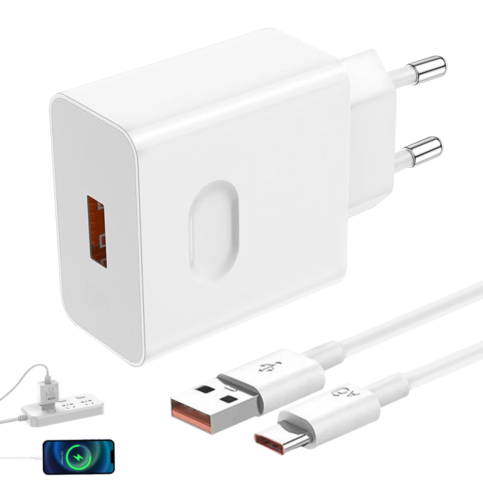 BOULESENM 66W Chargeur, Chargeur USB C 66w Pour Téléphones
