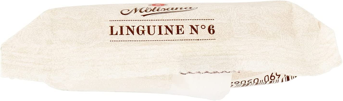 La Molisana Linguine N.6 Pasta Lenta Lavorazione Pastas de sémola de trigo duro, dibujo de bronce, 500 g + 2 Polpa italiana Gourmet