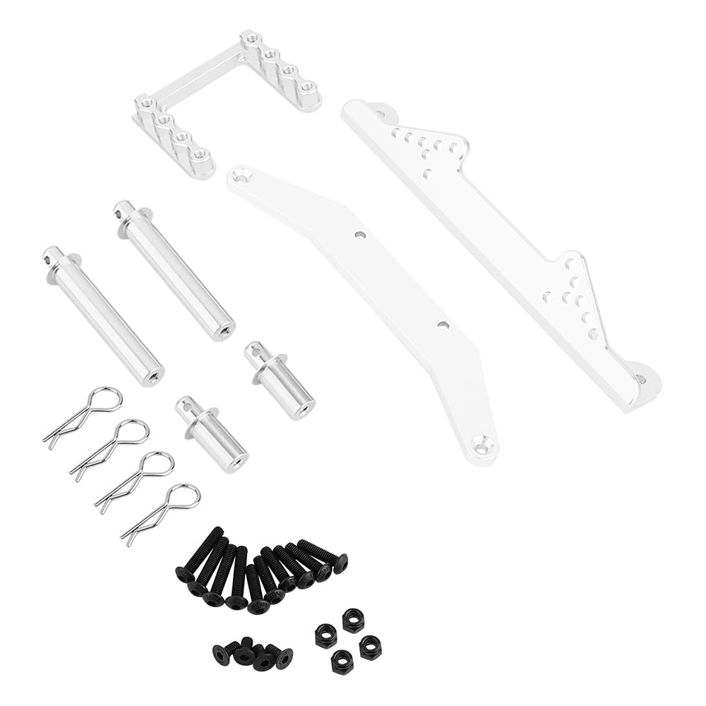 RZXYLRC Metal Alloy Front & Rear Body Mounts Body Posts for Traxxas Slash 2WD Rustler Stampede VXL 1/10 RC 2WD Car Upgrade Parts (Silver)