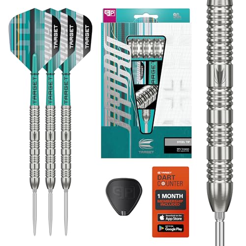 Image of Target Darts Hydro Steel Tip Dart Set, 21G /22G /23G /24G /25G /26G (Barrel 01 /02 /03) | 90% Tungsten Darts, Silver Swiss Point Tips, Pro Grip Tag Shafts & Pro Ultra No.6 Flights, SP Tool Included