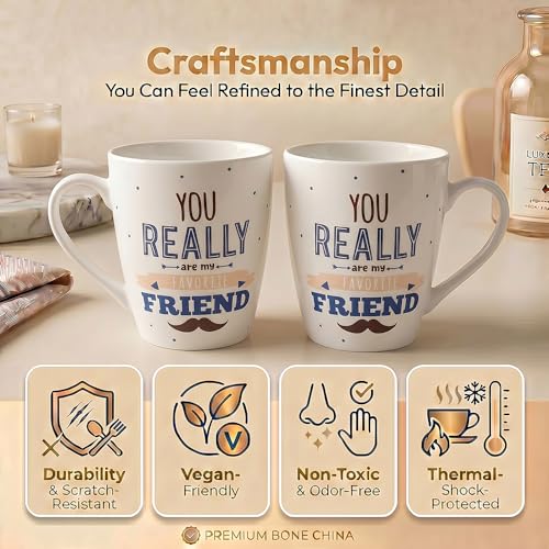 Image of U.P.C. U.P.C.Milk Mug Set of 2 | Ceramic & Bone China Coffee Milk Cups | Designer Printed Tea Coffee Mug Set | Large Capacity Milk Mugs | Microwave Safe Cup Set | Kitchen Drinkware Gift Set