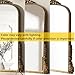 SHYFOY Antique Gold Wall Mirror Baroque Vintage Mirrors for Wall, Decorative Wall Mirror Ornate Arch Mantel Mirror for Living Room Entryway Powder Room Traditional Wall Decor, 31.5'