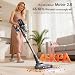 Tweakio Akku Staubsauger 45000Pa 60Min nur 1,9 kg 6-in-1 Staubsauger Kabellos mit LED-Leuchten Anti-Tangle-Bürste & Ladestation 99,9 Prozent Filterleistung für Tierhaare Teppiche, Hartböden, Auto