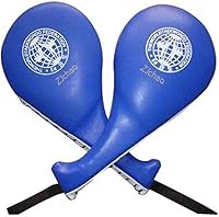 Vista 1 de Yosoo Paquete de 2 almohadillas duraderas para Taekwondo, para entrenamiento de kickboxing para Tae Kwon Do Karate (azul)