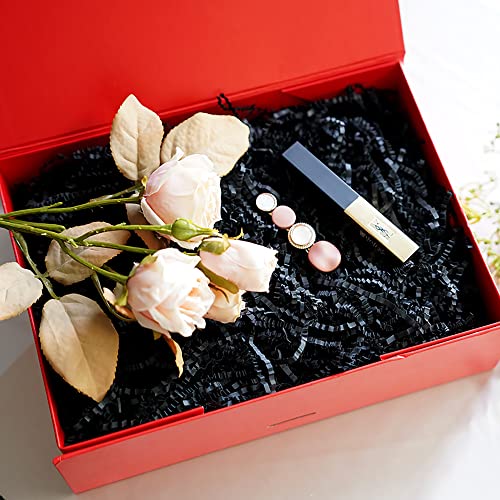 1Lb Crinkle Cut Paper Shred Filler, Raffia Grass Paper Shred For Gift Wrapping Basket And Gift Box Basket Filling (Black) #TOP4