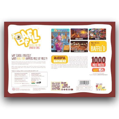 Image of Blissful Banaras | Jigsaw Puzzle for Adults & Teens | 1000 Pcs Precision-Cut | Beautiful Artwork | Fun Brain Challenge | Ideal Gift for Puzzle Lovers