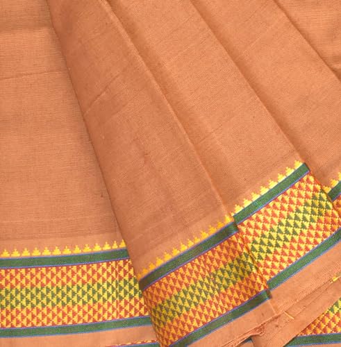 Image of TUNI MANI Men's Panchakacham Dhoti with Angavasthram with Zari Border, Cotton, Size: 9 X 5 (4.0mtr Dhoti, 2.25mtr Towel)