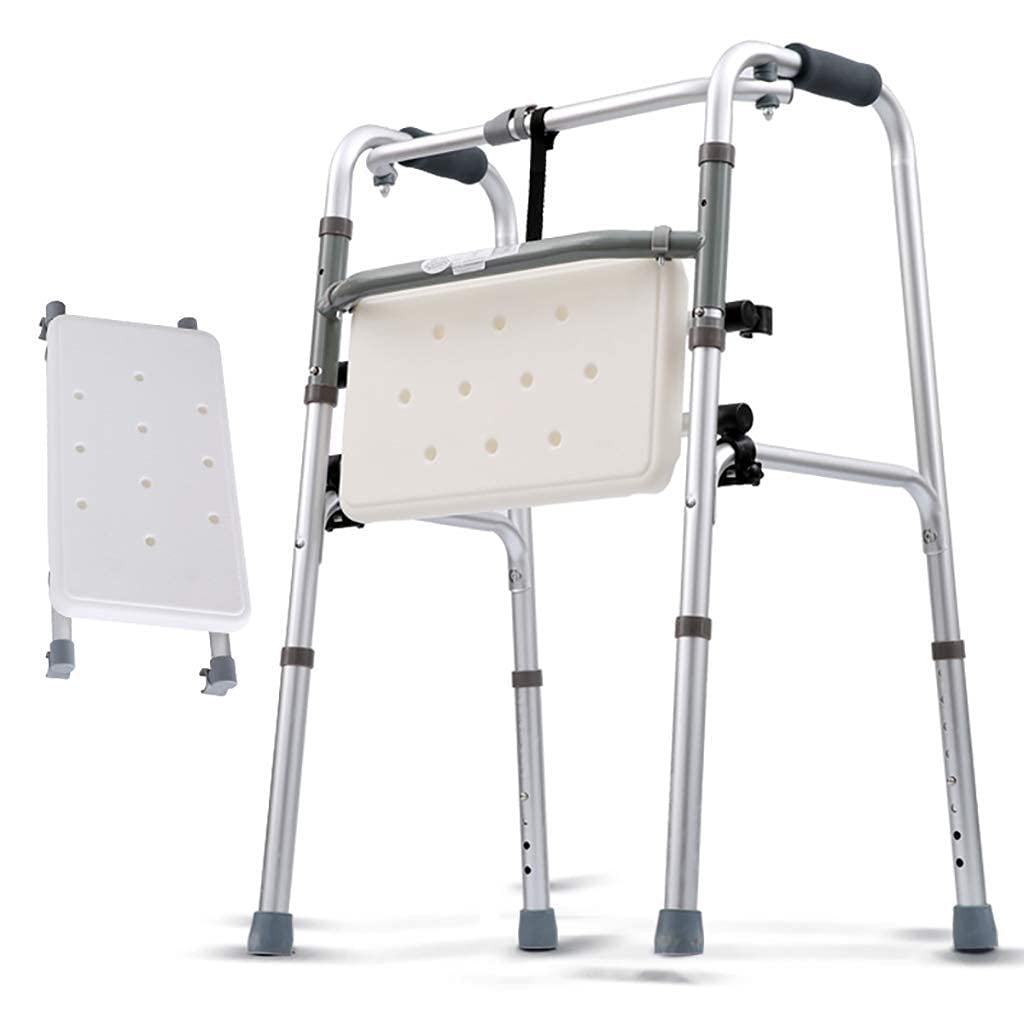 Składany rollator, lekki, aluminiowy, składany, wspomagający poruszanie się, rollator, chodzik 2 w 1 ze zdejmowanym siedziskiem