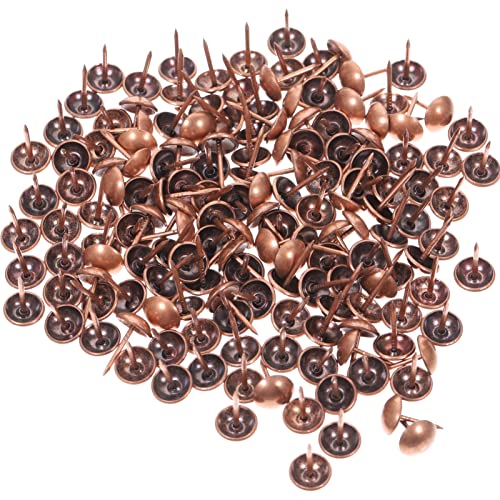 OFFSCH 100 Piezas Clavo De Cabeza Redonda Uñas De Doble Punta Arrancador Claro Chinchetas Pegatinas De Uñas Empujar Adornos De Tapicería Gel Chinchetas para Pared Tableros Equipo Planchar