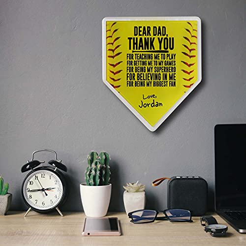 Chalktalksports Premier Softball Home Plate Plaque | Dear Dad #TOP5