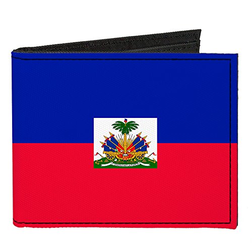 Buckle-Down Canvas Bi-fold Wallet-Haiti Flag