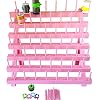 PeavyTailor 70 Spools Thread Holder Thread Rack Sewing Thread Organizer Thread Stand Spool Holder for Sewing and Embroidery Quilting. Threads Spool Rack has Holes to Hold on The Wall Pink