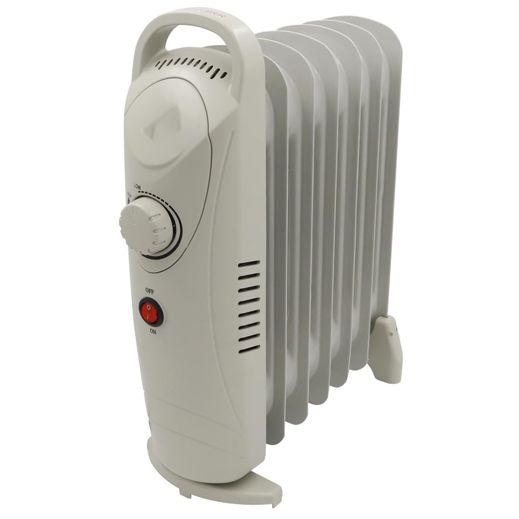 RADIATORE OLIO 7 elementi, 700 W. Consumo minimo, calore massimo in un piccolo spazio. Arresto di sicurezza in caso di surriscaldamento
