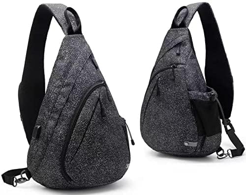TurnWay Water-Proof Sling bag/Crossbody Backpack/Shoulder Bag with USB Charging Port for Travel, Hiking, Cycling, Camping (Star)