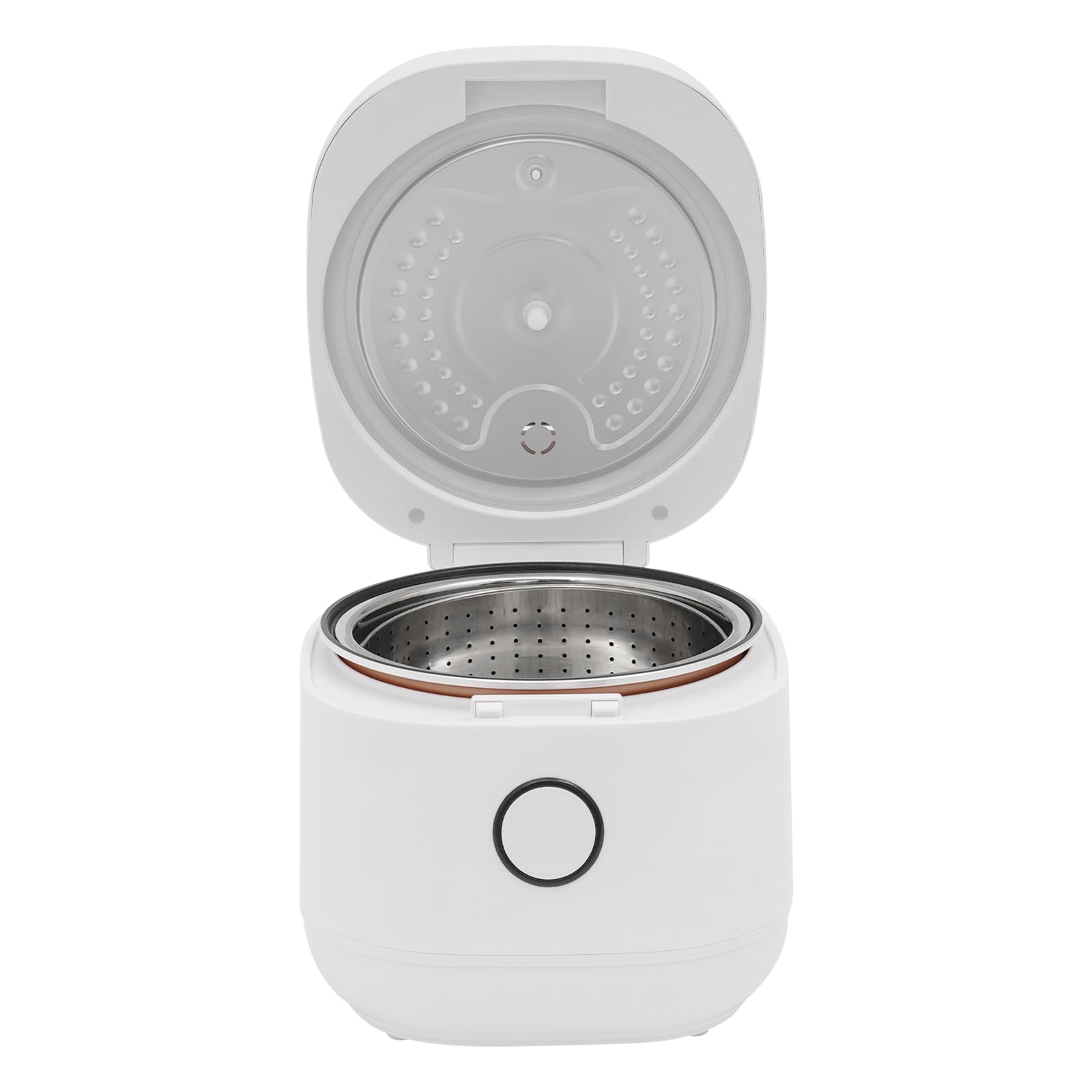 Cuociriso multifunzione da 5 l, timer 24 ore e funzione di mantenimento del calore 24 ore, per fino a 5-8 persone senza bruciare, cuociriso con funzione di riduzione dello zucchero, 900 W, bianco