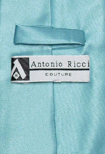 Set Corbata y Pañuelo Antonio Ricci Turquesa Aqua miniatura 2