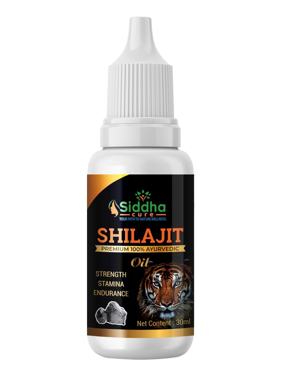 Siddha Cure Shilajit Oil for Energy & Stamina 100% Pure Natural Premium Ayurvedic Massage Oil For Men