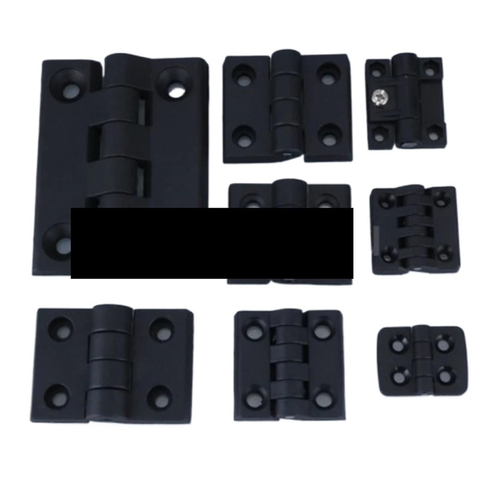 Kdhcvkz Type 2 10Pcs/Set Black Color Nylon Plastic Butt Hinge For Wooden Box Furniture Electric Cabinet Hardware(Type 2)