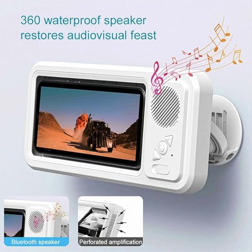 Support de téléphone de douche anti-buée pour regarder vos vidéos sans risquer l'eau - 4