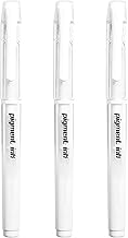3 Pack White Gel Pens for Black Paper 1mm White Fine Liner Art Pen Ballpoint Pen Highlighter Archival Gel Ink Rollerball for School Artists Drawing Sketching Writing Illustration Coloring Books