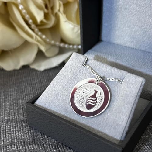 Collier Verseau en argent 925 d'exception avec médaillon gravé LKBEADS
